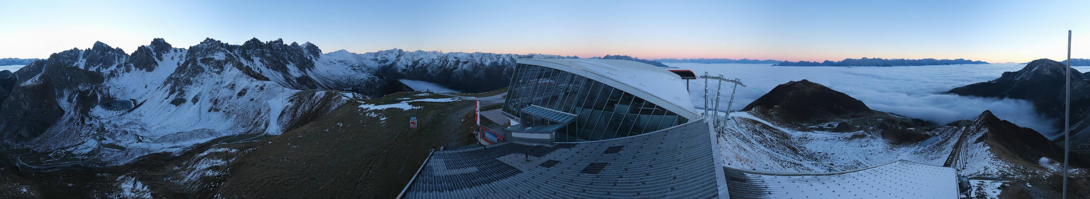 Archiv Foto Webcam Axamer Lizum: Bergstation Olympiabahn