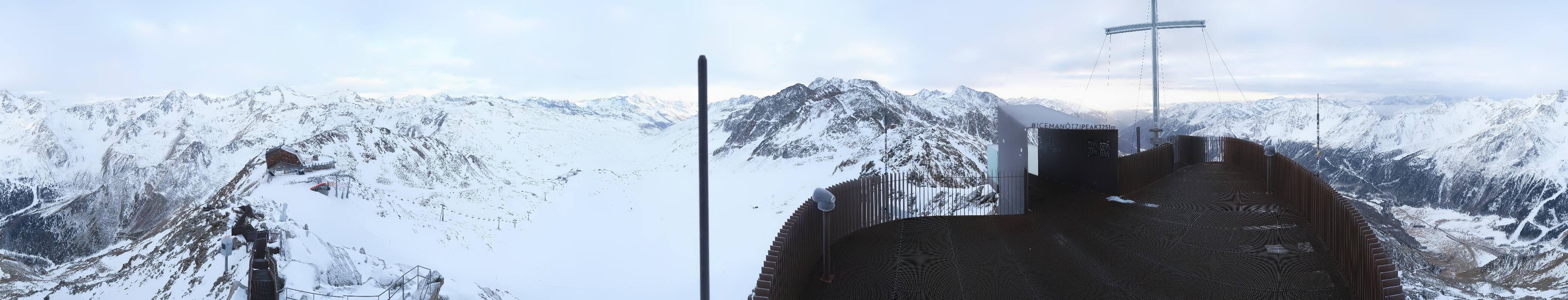 Archiv Foto Webcam Schnalstaler Gletscher - Aussichtsplattform Iceman Ötzi Peak