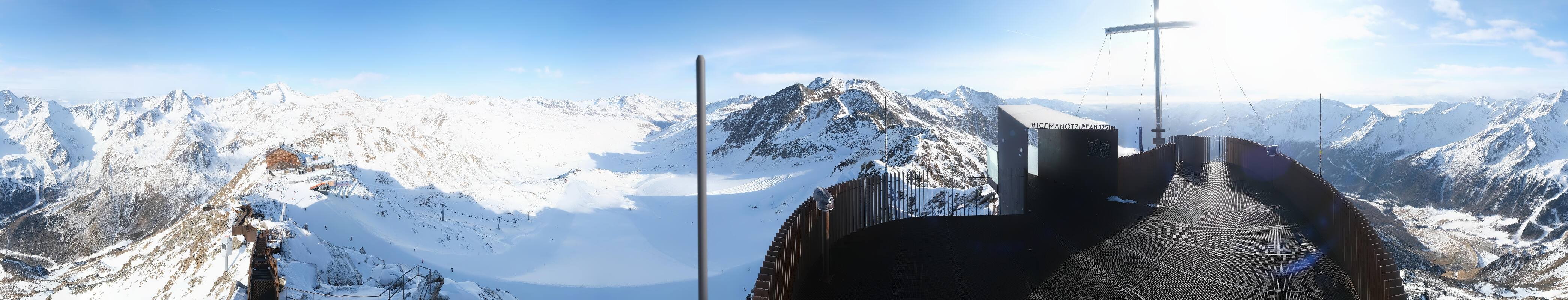Archiv Foto Webcam Schnalstaler Gletscher - Aussichtsplattform Iceman Ötzi Peak