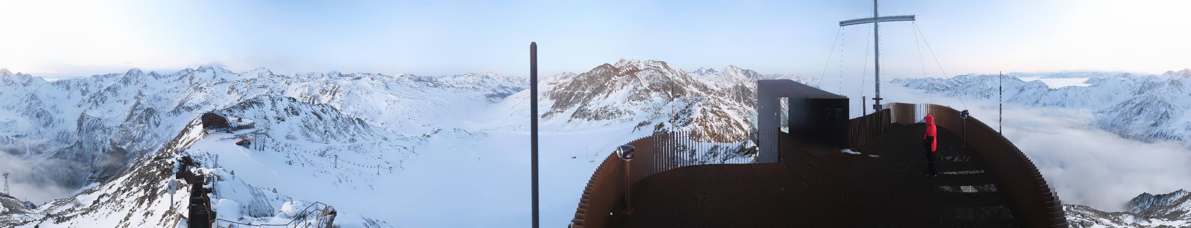 Archiv Foto Webcam Schnalstaler Gletscher - Aussichtsplattform Iceman Ötzi Peak