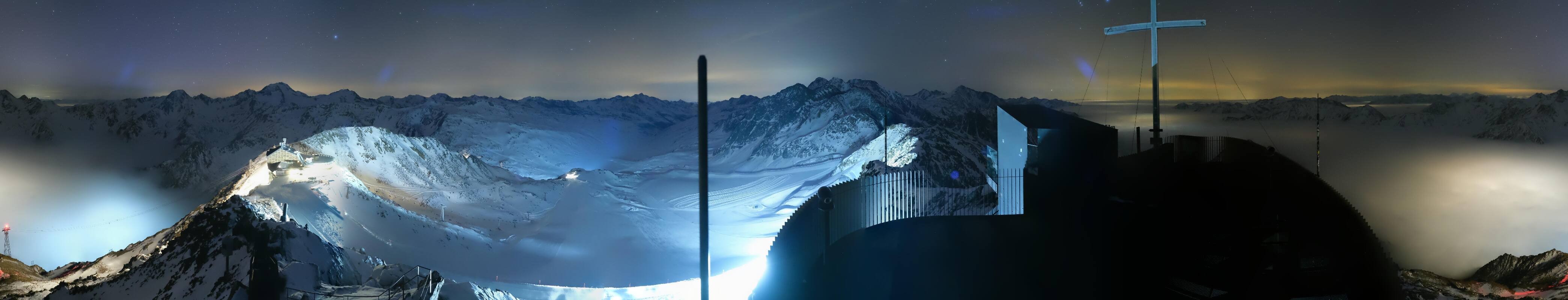 Archiv Foto Webcam Schnalstaler Gletscher - Aussichtsplattform Iceman Ötzi Peak