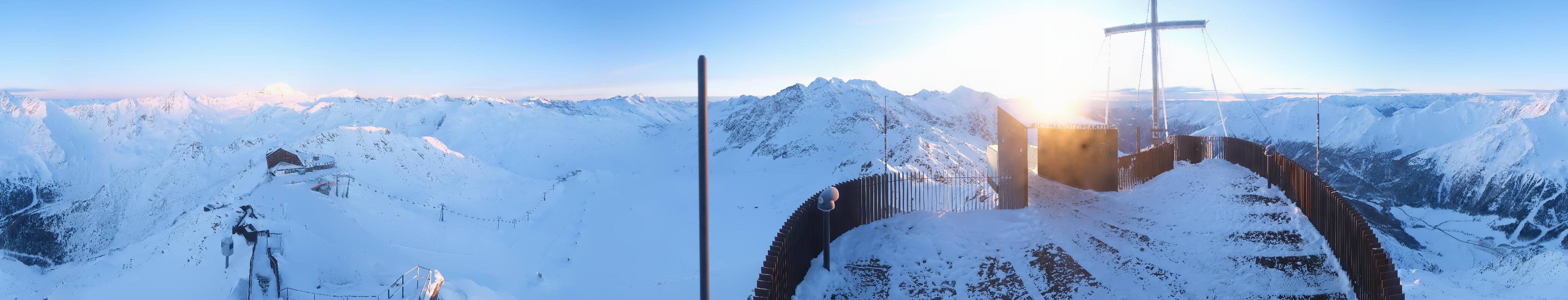 Archiv Foto Webcam Schnalstaler Gletscher - Aussichtsplattform Iceman Ötzi Peak