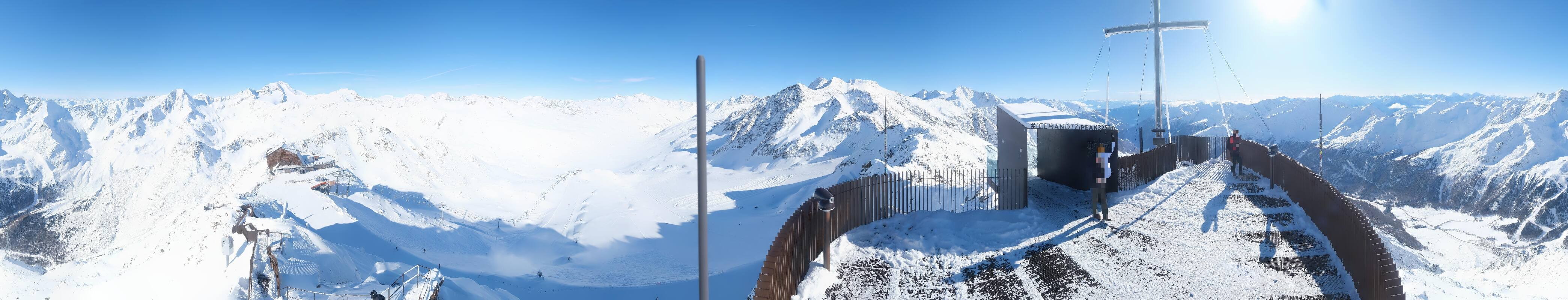 Archiv Foto Webcam Schnalstaler Gletscher - Aussichtsplattform Iceman Ötzi Peak
