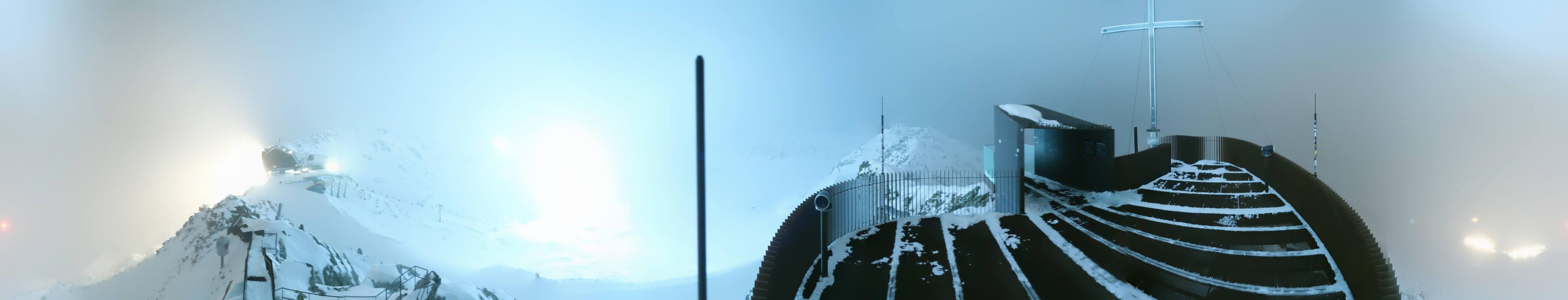 Archiv Foto Webcam Schnalstaler Gletscher - Aussichtsplattform Iceman Ötzi Peak