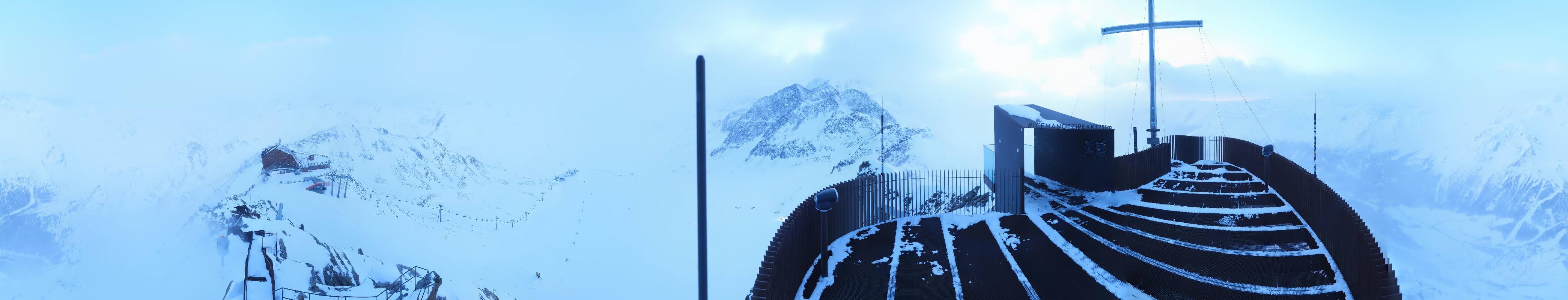 Archiv Foto Webcam Schnalstaler Gletscher - Aussichtsplattform Iceman Ötzi Peak