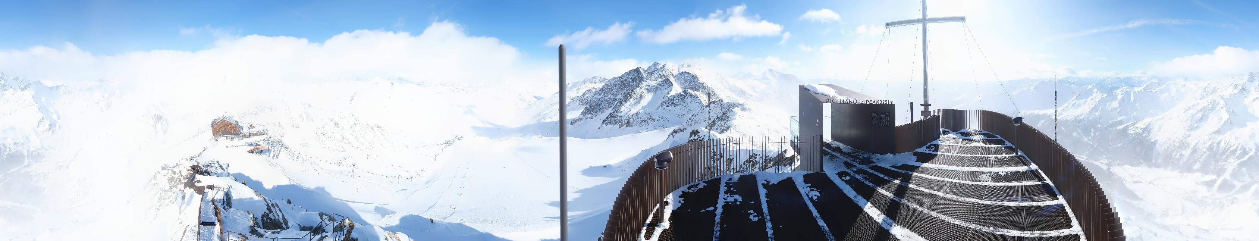 Archiv Foto Webcam Schnalstaler Gletscher - Aussichtsplattform Iceman Ötzi Peak