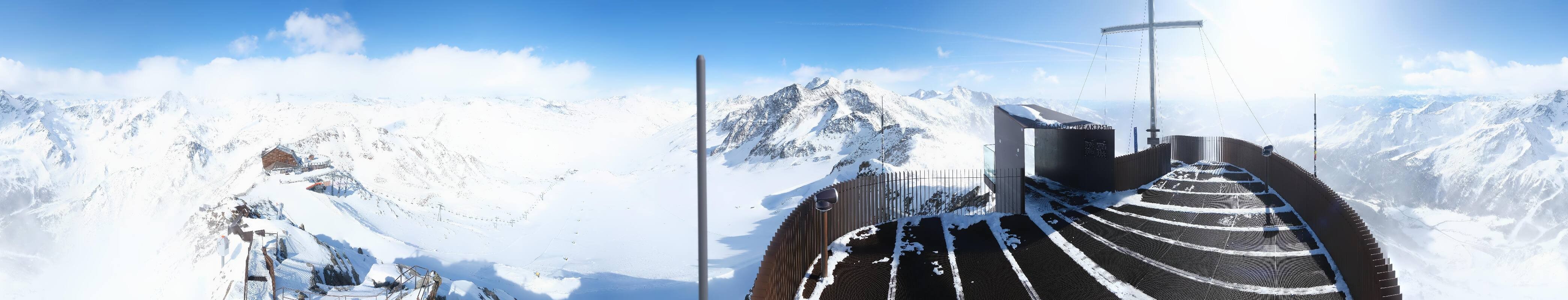 Archiv Foto Webcam Schnalstaler Gletscher - Aussichtsplattform Iceman Ötzi Peak