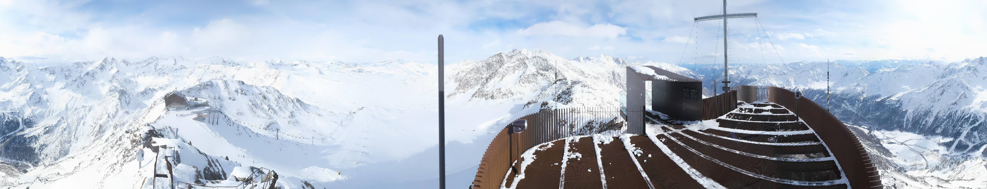 Archiv Foto Webcam Schnalstaler Gletscher - Aussichtsplattform Iceman Ötzi Peak