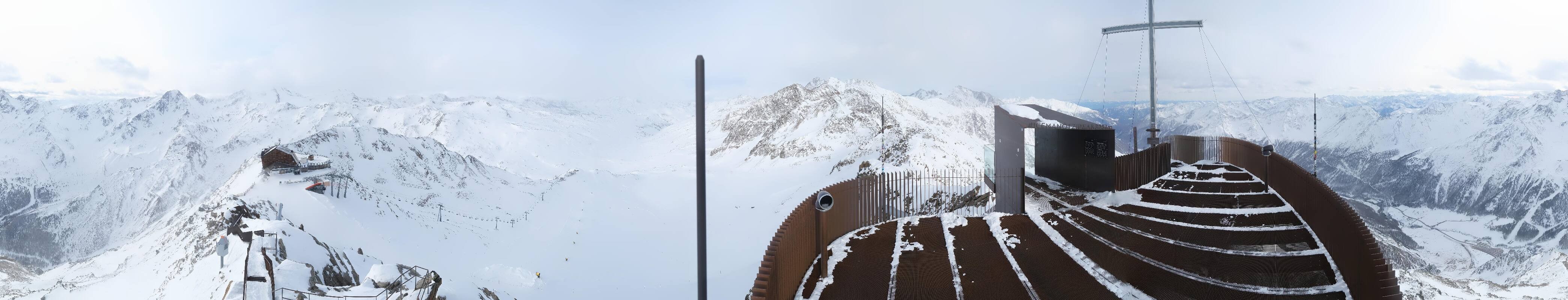 Archiv Foto Webcam Schnalstaler Gletscher - Aussichtsplattform Iceman Ötzi Peak