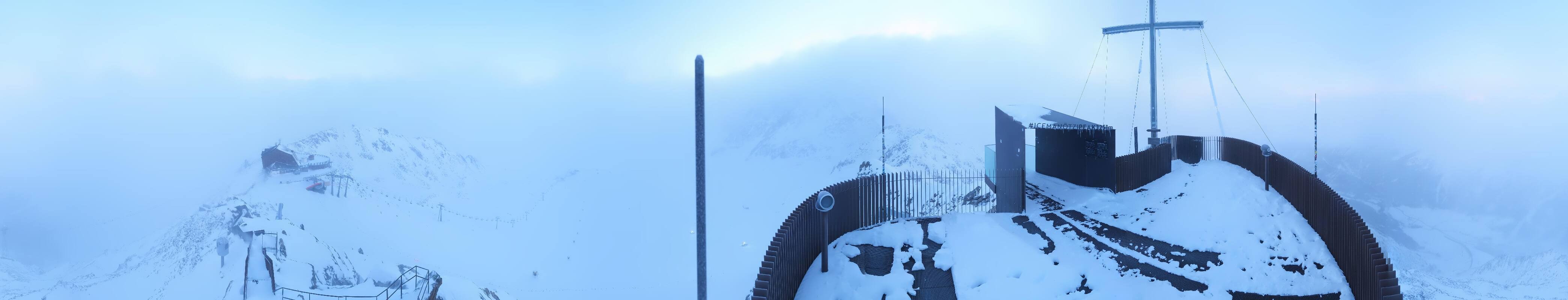 Archiv Foto Webcam Schnalstaler Gletscher - Aussichtsplattform Iceman Ötzi Peak