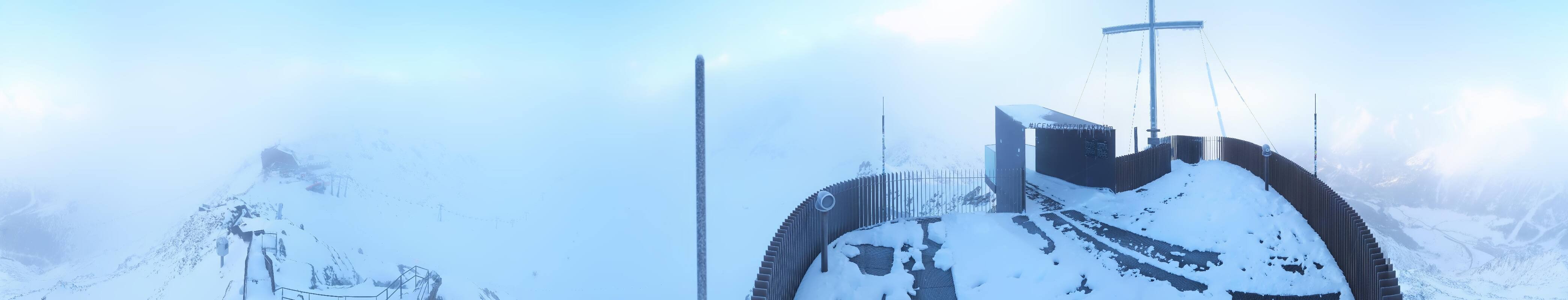 Archiv Foto Webcam Schnalstaler Gletscher - Aussichtsplattform Iceman Ötzi Peak