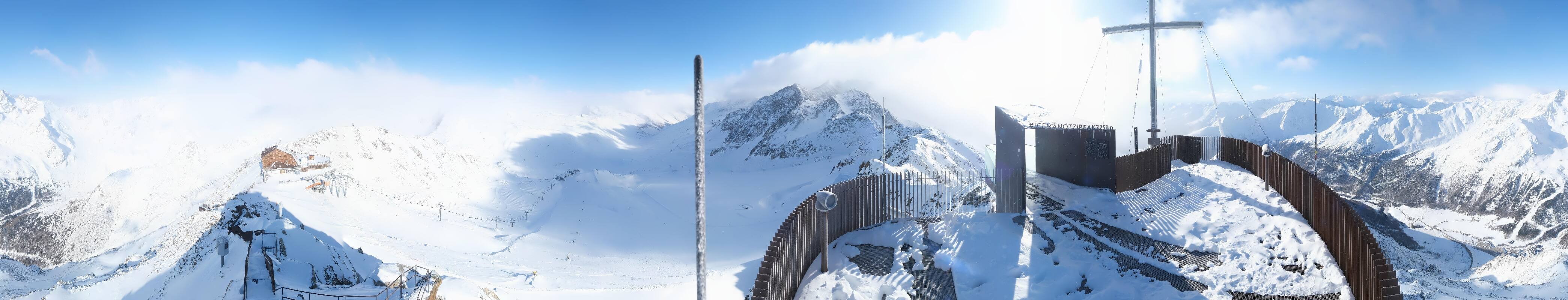 Archiv Foto Webcam Schnalstaler Gletscher - Aussichtsplattform Iceman Ötzi Peak