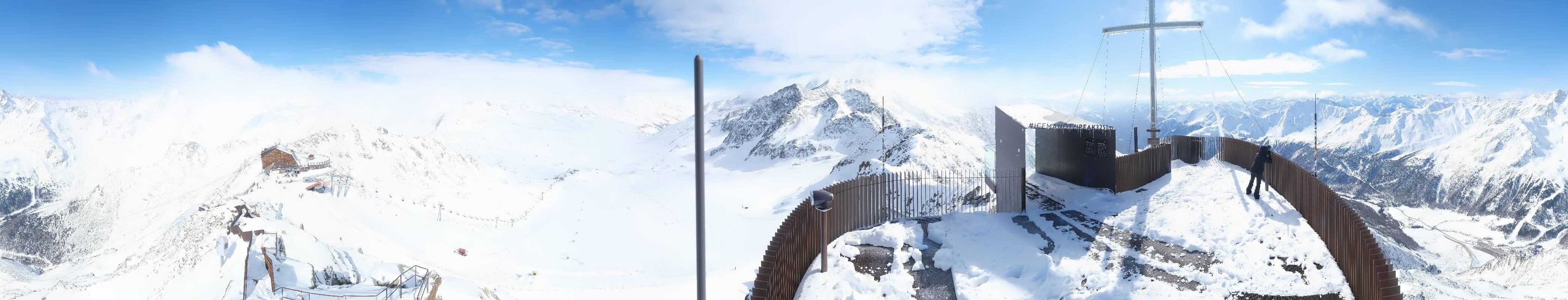 Archiv Foto Webcam Schnalstaler Gletscher - Aussichtsplattform Iceman Ötzi Peak