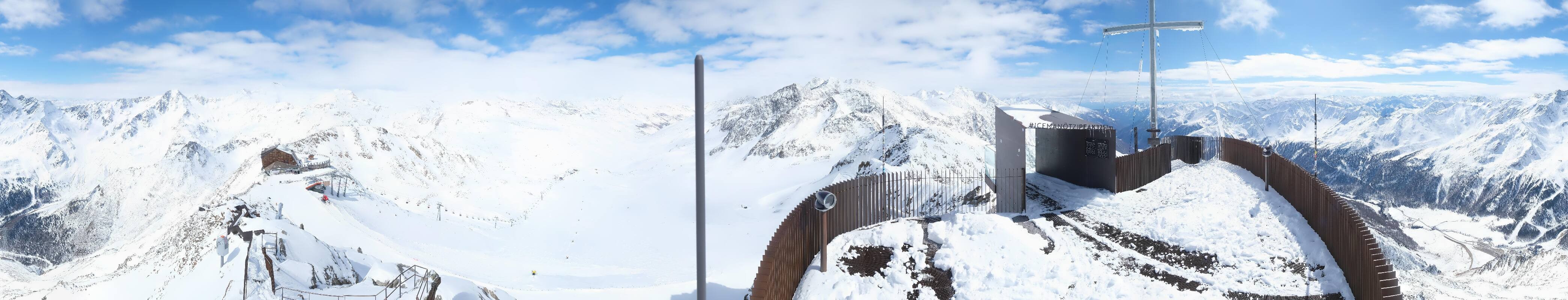 Archiv Foto Webcam Schnalstaler Gletscher - Aussichtsplattform Iceman Ötzi Peak