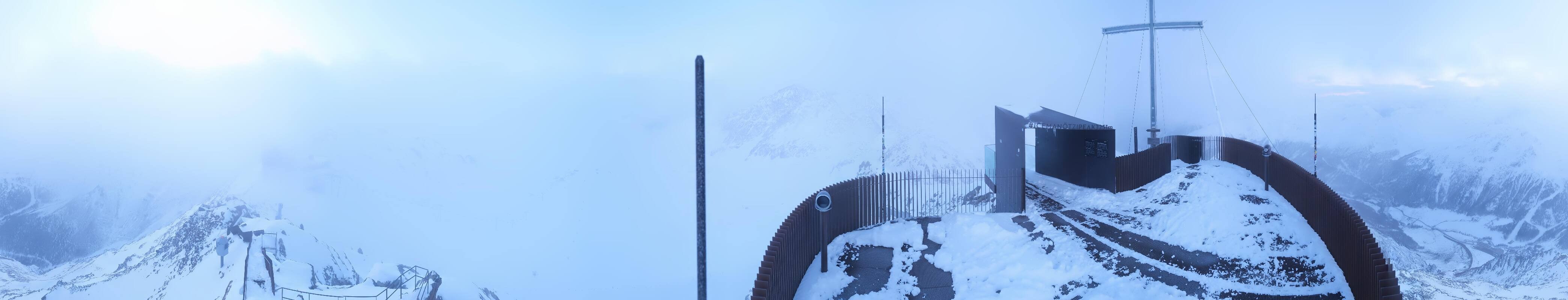 Archiv Foto Webcam Schnalstaler Gletscher - Aussichtsplattform Iceman Ötzi Peak