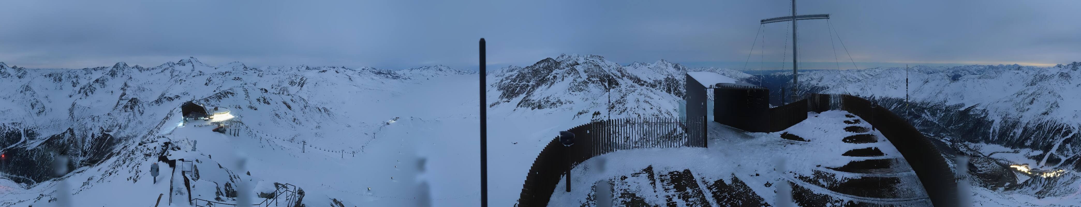 Archiv Foto Webcam Schnalstaler Gletscher - Aussichtsplattform Iceman Ötzi Peak