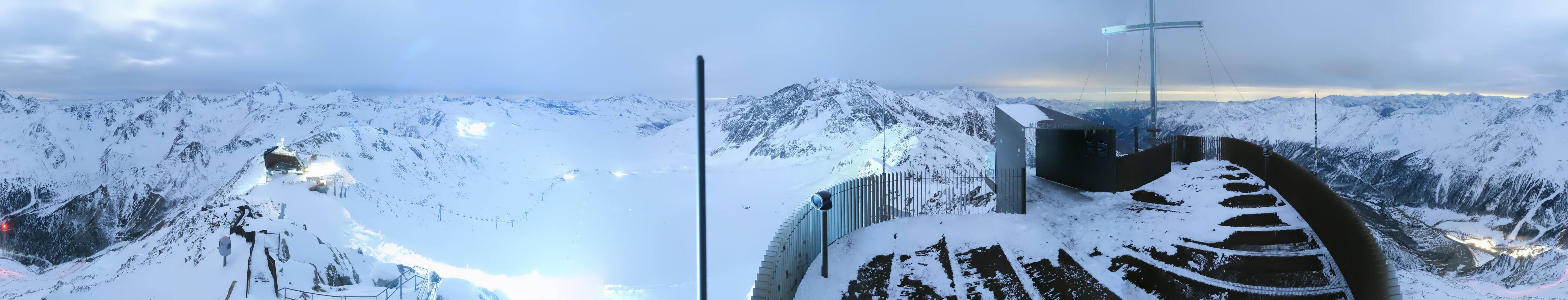 Archiv Foto Webcam Schnalstaler Gletscher - Aussichtsplattform Iceman Ötzi Peak