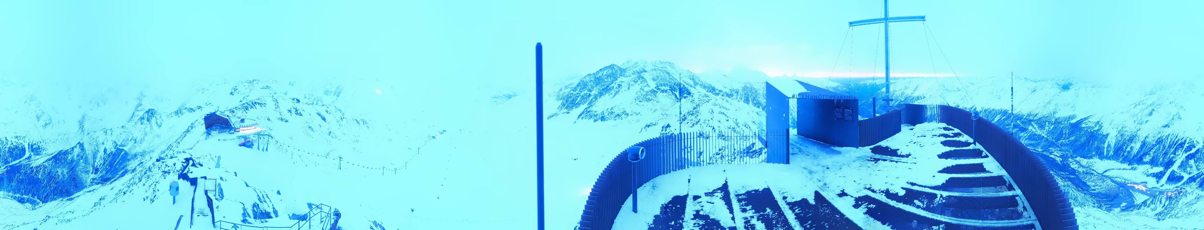 Archiv Foto Webcam Schnalstaler Gletscher - Aussichtsplattform Iceman Ötzi Peak
