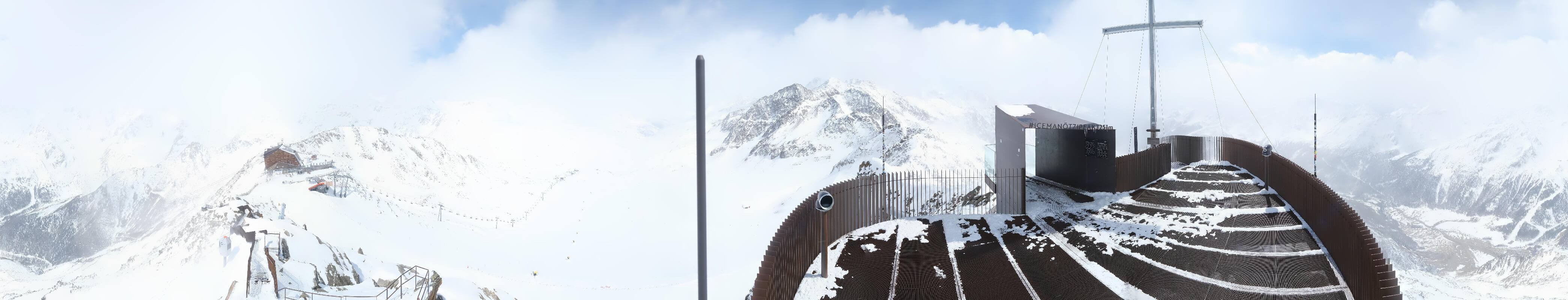 Archiv Foto Webcam Schnalstaler Gletscher - Aussichtsplattform Iceman Ötzi Peak