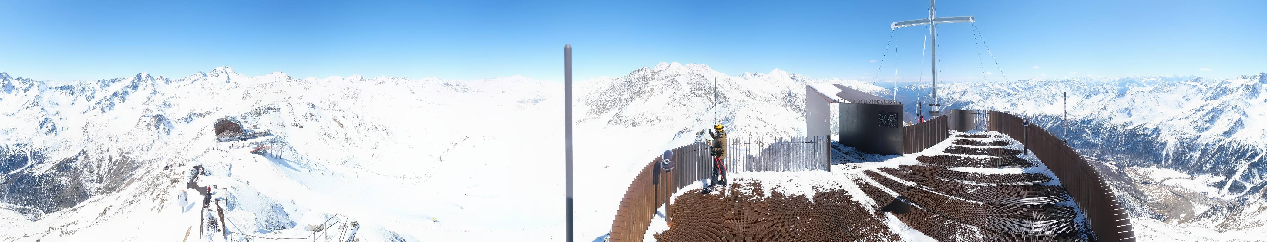 Archiv Foto Webcam Schnalstaler Gletscher - Aussichtsplattform Iceman Ötzi Peak