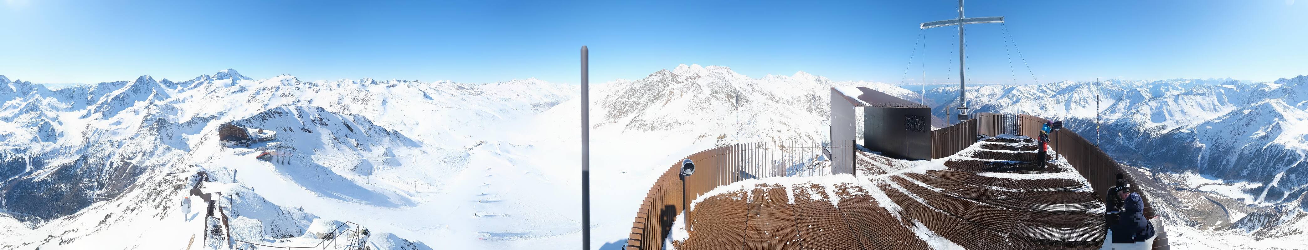 Archiv Foto Webcam Schnalstaler Gletscher - Aussichtsplattform Iceman Ötzi Peak