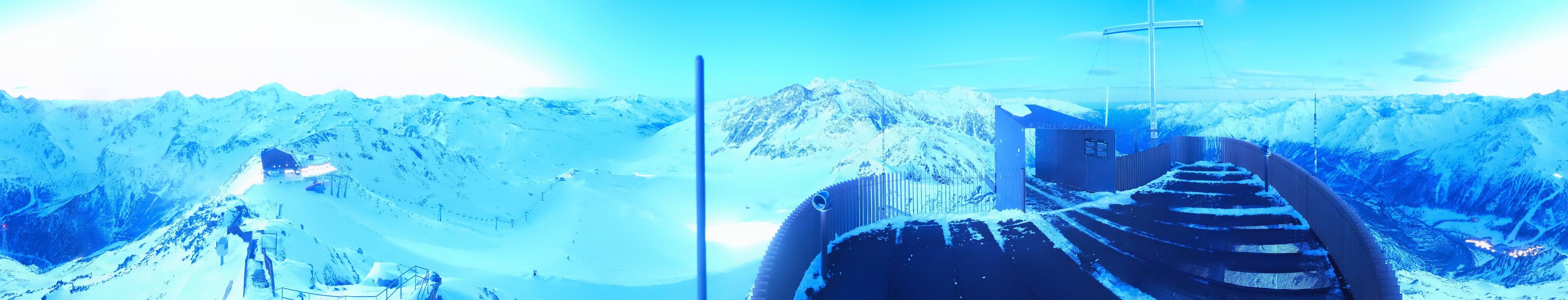 Archiv Foto Webcam Schnalstaler Gletscher - Aussichtsplattform Iceman Ötzi Peak