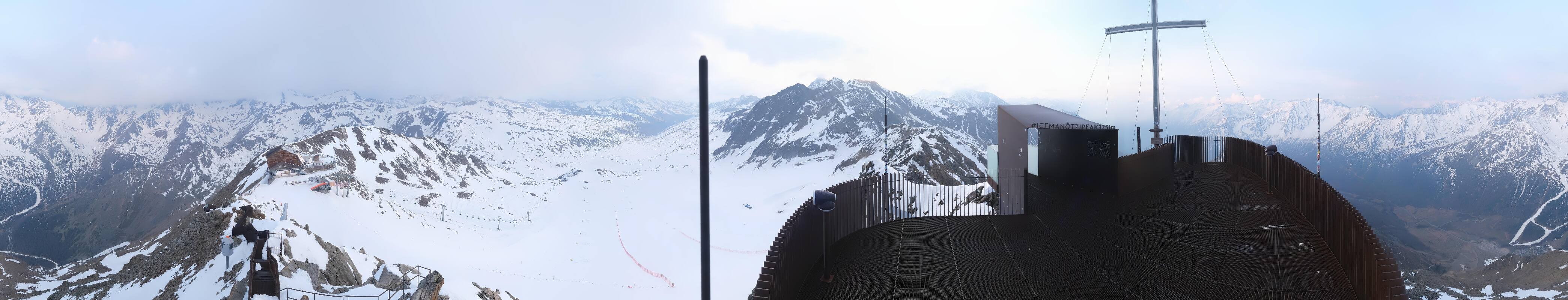 Archiv Foto Webcam Schnalstaler Gletscher - Aussichtsplattform Iceman Ötzi Peak