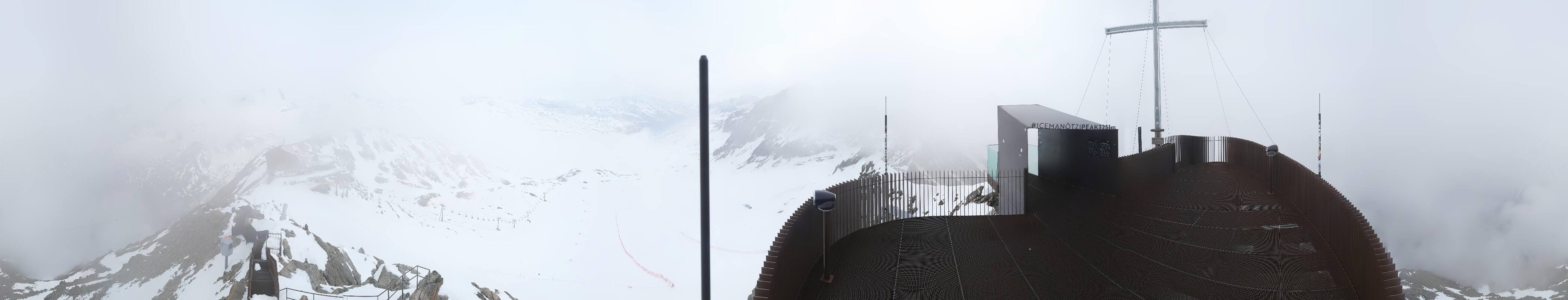Archiv Foto Webcam Schnalstaler Gletscher - Aussichtsplattform Iceman Ötzi Peak