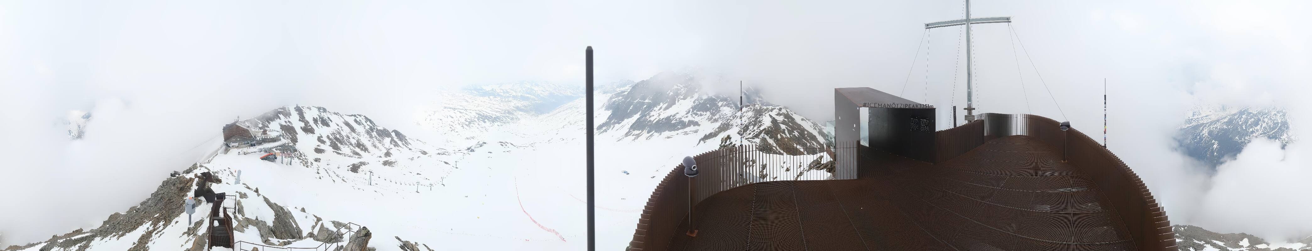 Archiv Foto Webcam Schnalstaler Gletscher - Aussichtsplattform Iceman Ötzi Peak