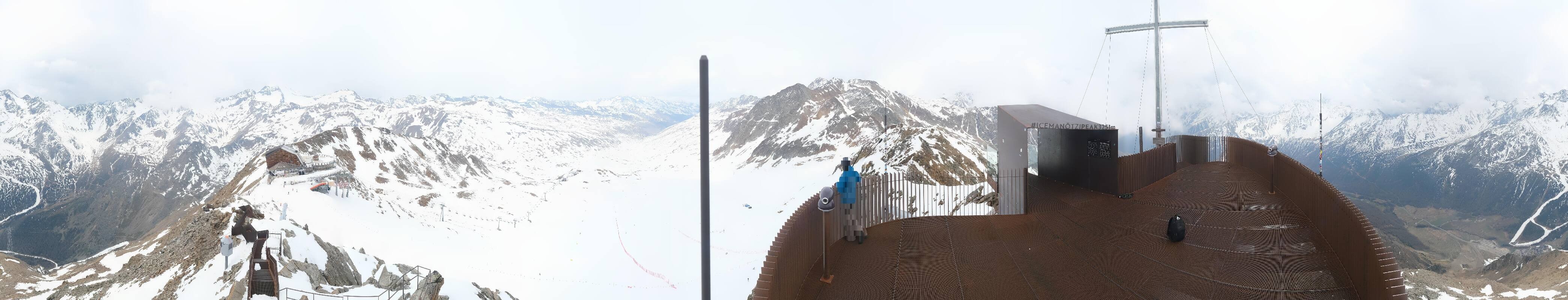 Archiv Foto Webcam Schnalstaler Gletscher - Aussichtsplattform Iceman Ötzi Peak