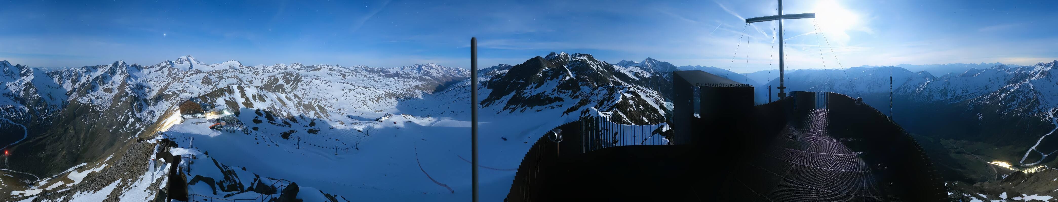Archiv Foto Webcam Schnalstaler Gletscher - Aussichtsplattform Iceman Ötzi Peak