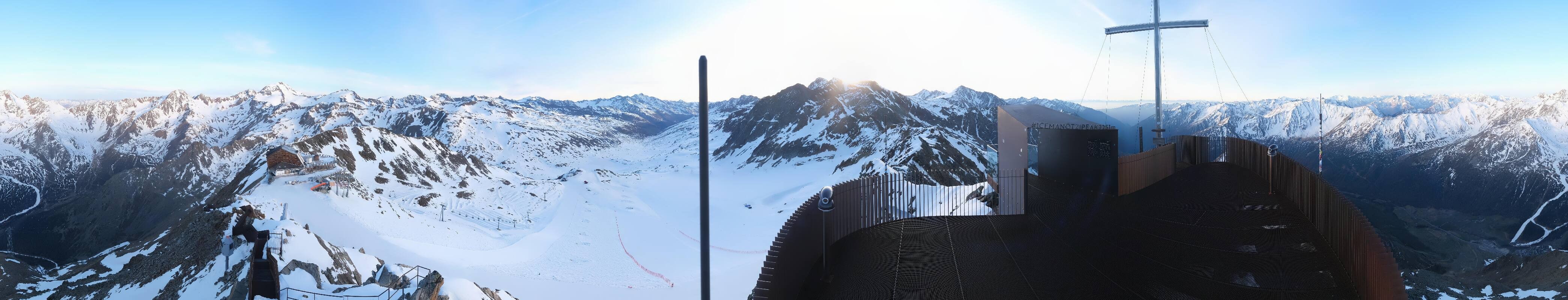 Archiv Foto Webcam Schnalstaler Gletscher - Aussichtsplattform Iceman Ötzi Peak