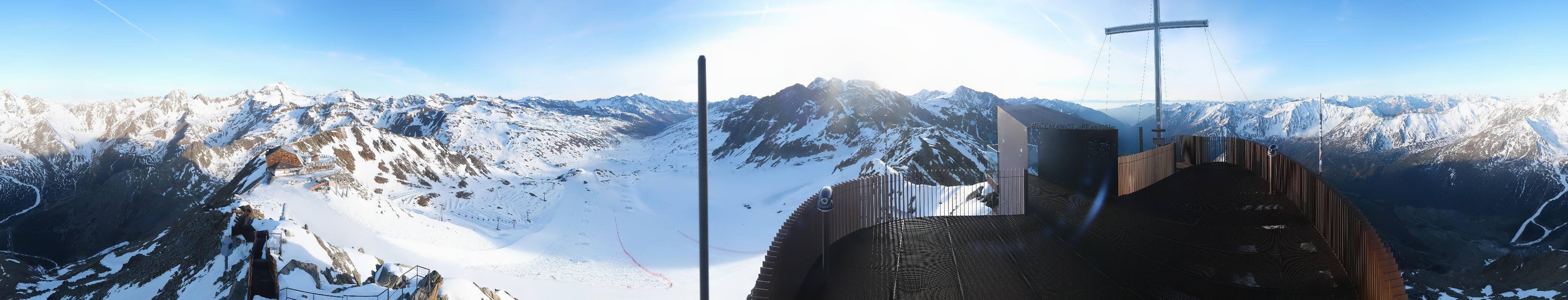 Archiv Foto Webcam Schnalstaler Gletscher - Aussichtsplattform Iceman Ötzi Peak