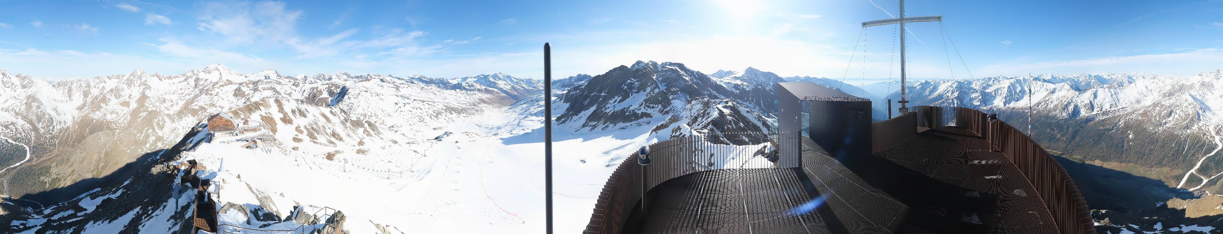 Archiv Foto Webcam Schnalstaler Gletscher - Aussichtsplattform Iceman Ötzi Peak