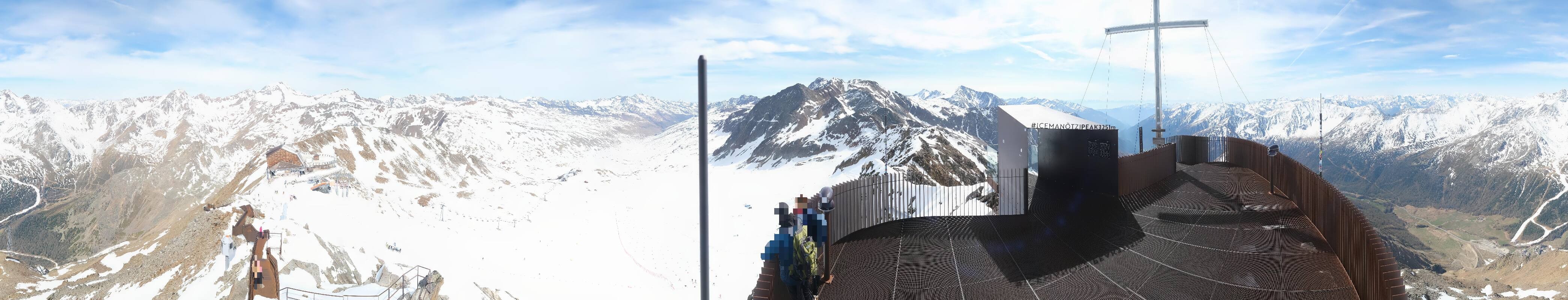 Archiv Foto Webcam Schnalstaler Gletscher - Aussichtsplattform Iceman Ötzi Peak