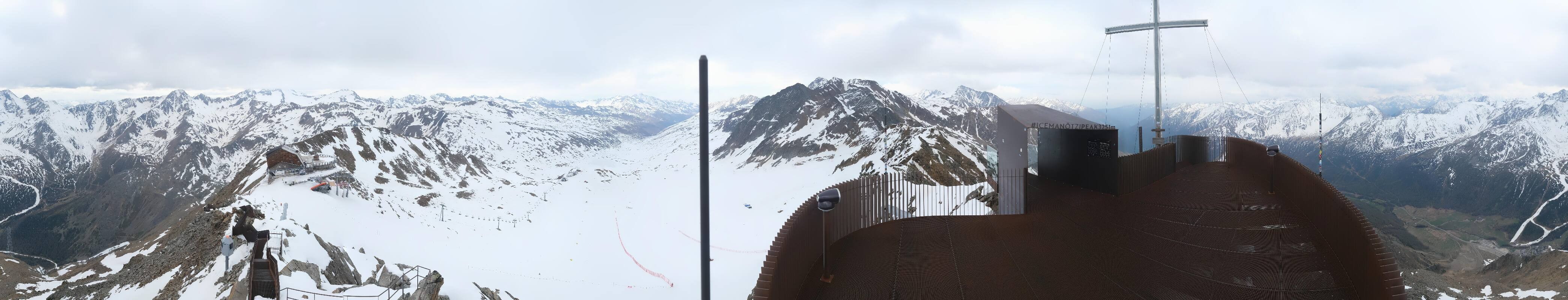 Archiv Foto Webcam Schnalstaler Gletscher - Aussichtsplattform Iceman Ötzi Peak