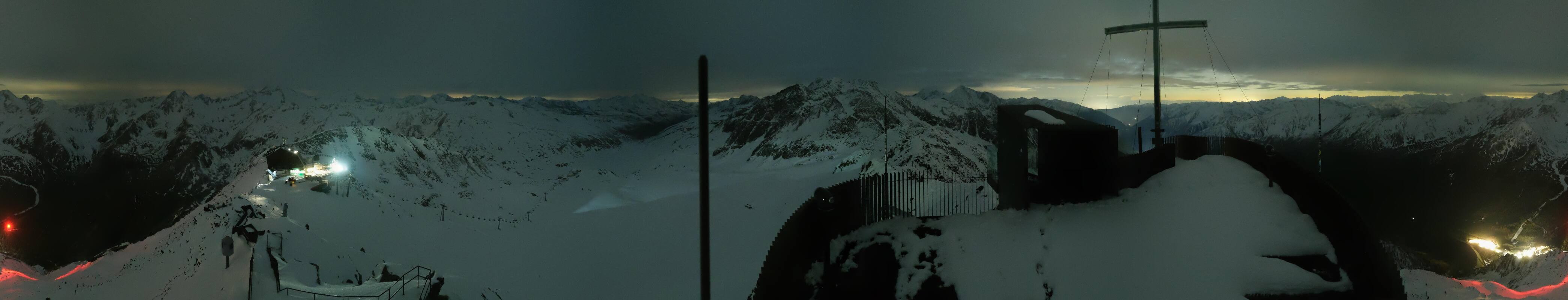 Archiv Foto Webcam Schnalstaler Gletscher - Aussichtsplattform Iceman Ötzi Peak