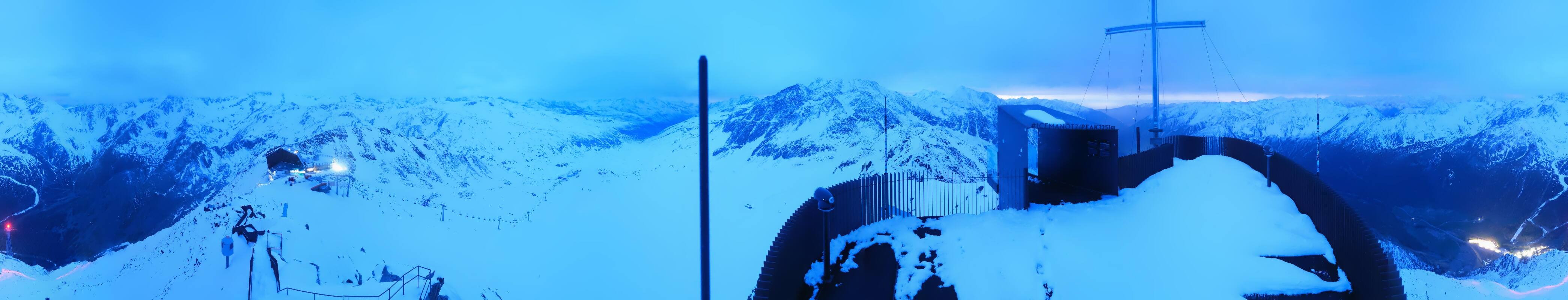 Archiv Foto Webcam Schnalstaler Gletscher - Aussichtsplattform Iceman Ötzi Peak