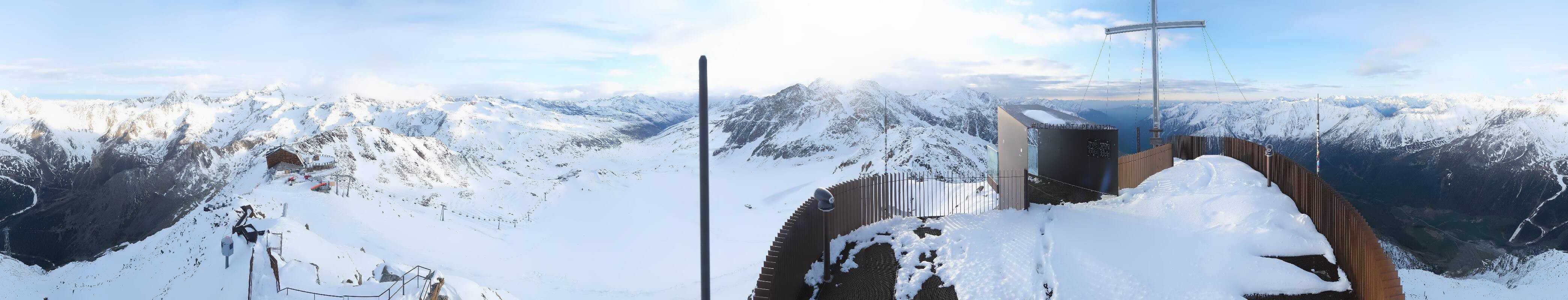 Archiv Foto Webcam Schnalstaler Gletscher - Aussichtsplattform Iceman Ötzi Peak