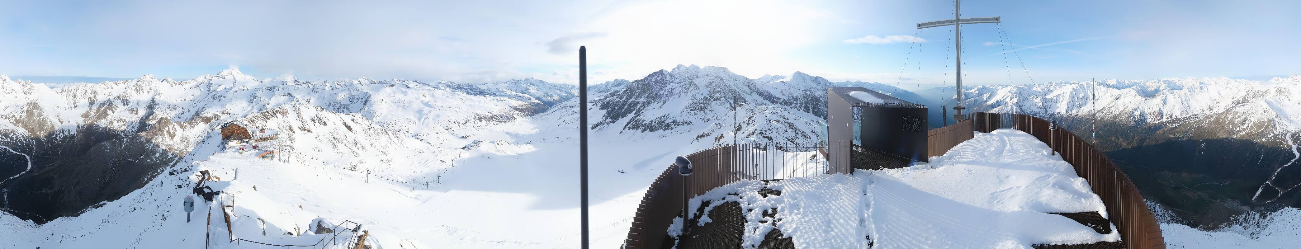 Archiv Foto Webcam Schnalstaler Gletscher - Aussichtsplattform Iceman Ötzi Peak