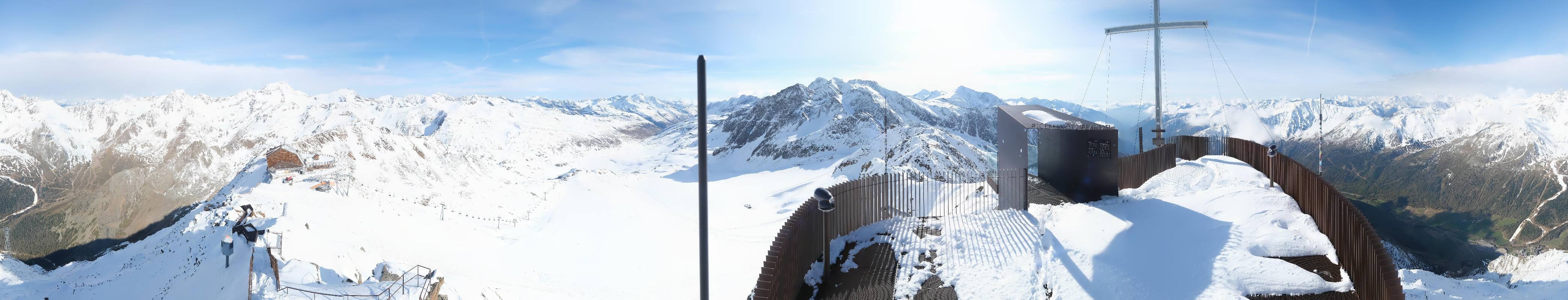 Archiv Foto Webcam Schnalstaler Gletscher - Aussichtsplattform Iceman Ötzi Peak