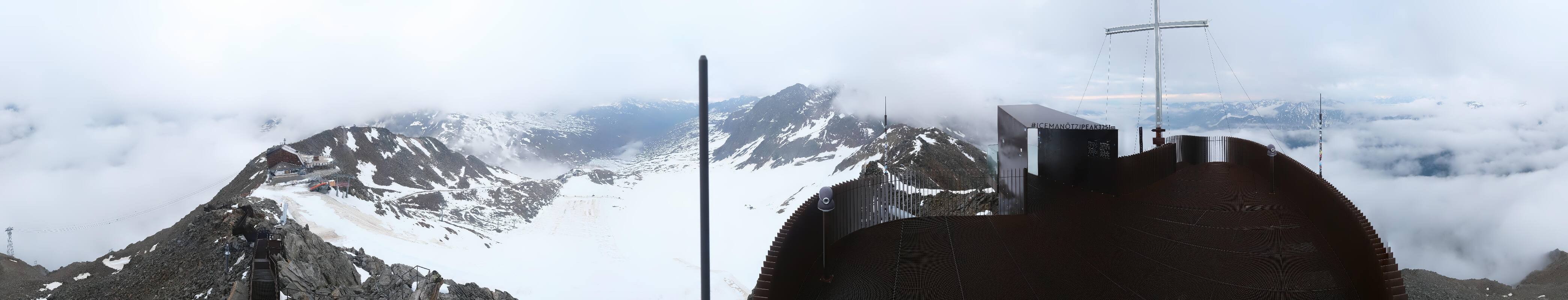 Archiv Foto Webcam Schnalstaler Gletscher - Aussichtsplattform Iceman Ötzi Peak