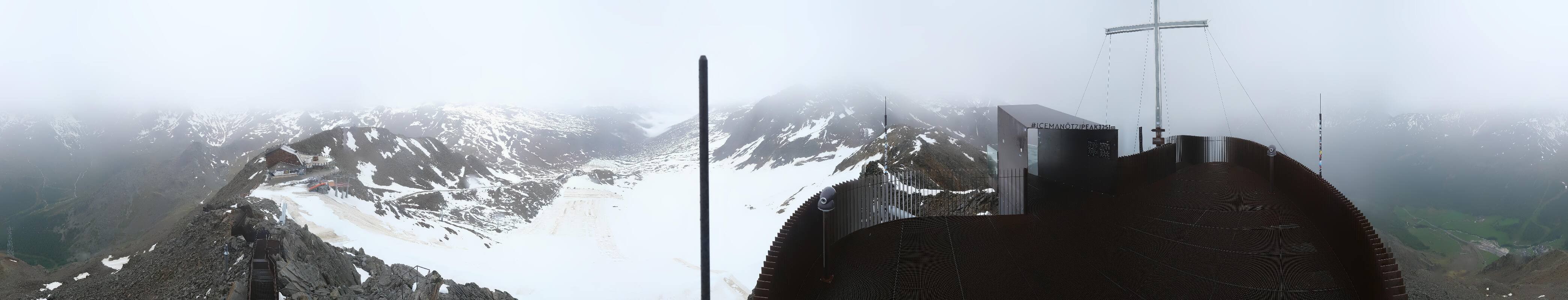 Archiv Foto Webcam Schnalstaler Gletscher - Aussichtsplattform Iceman Ötzi Peak