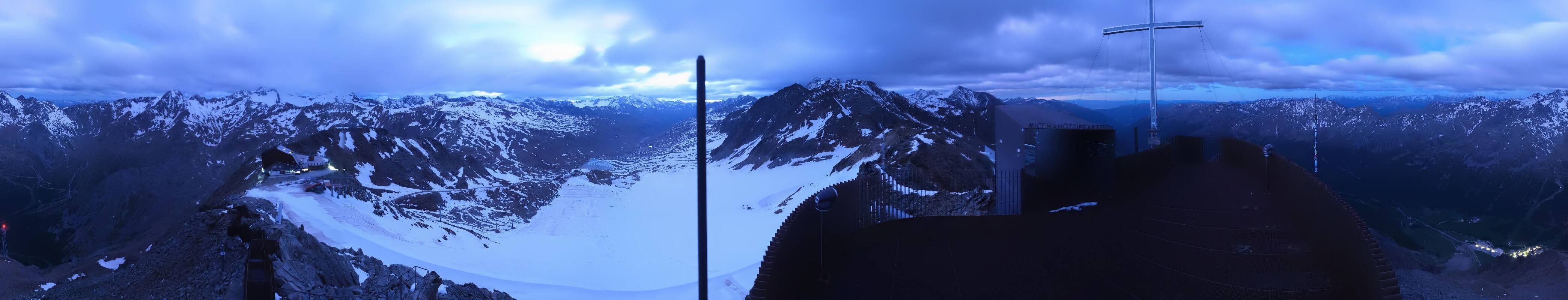 Archiv Foto Webcam Schnalstaler Gletscher - Aussichtsplattform Iceman Ötzi Peak