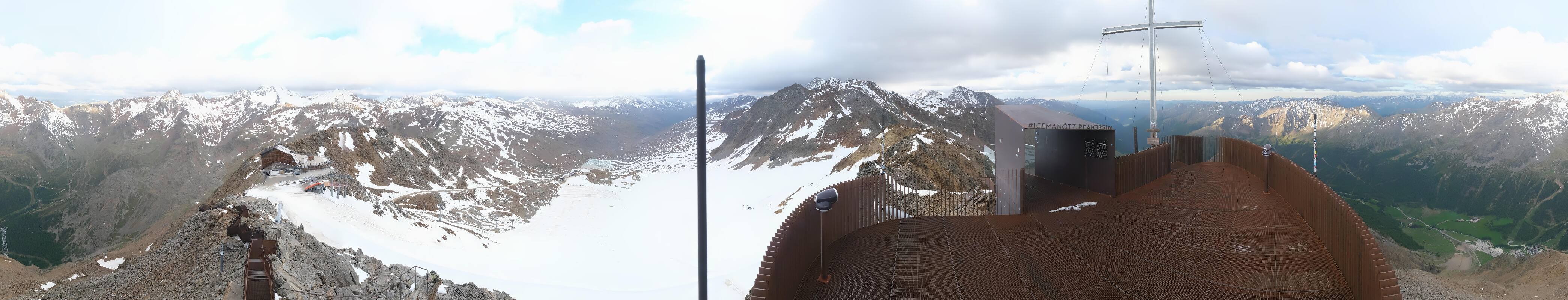 Archiv Foto Webcam Schnalstaler Gletscher - Aussichtsplattform Iceman Ötzi Peak