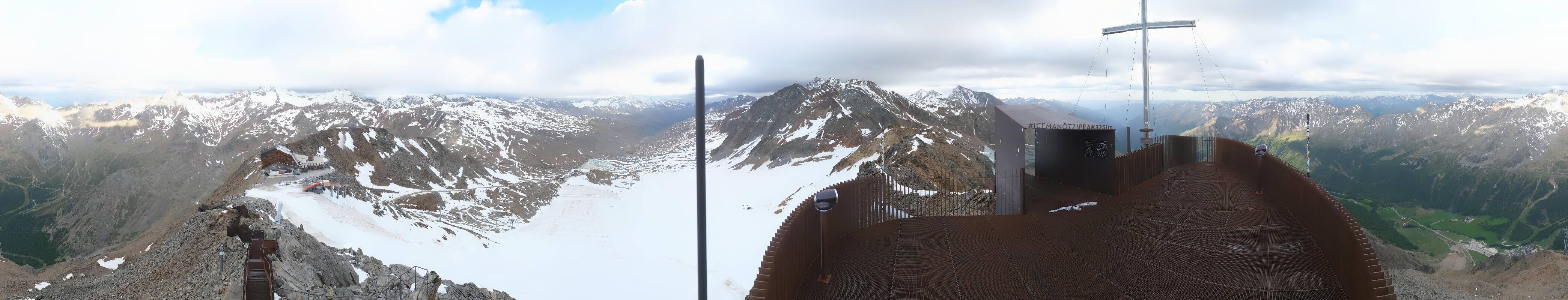 Archiv Foto Webcam Schnalstaler Gletscher - Aussichtsplattform Iceman Ötzi Peak