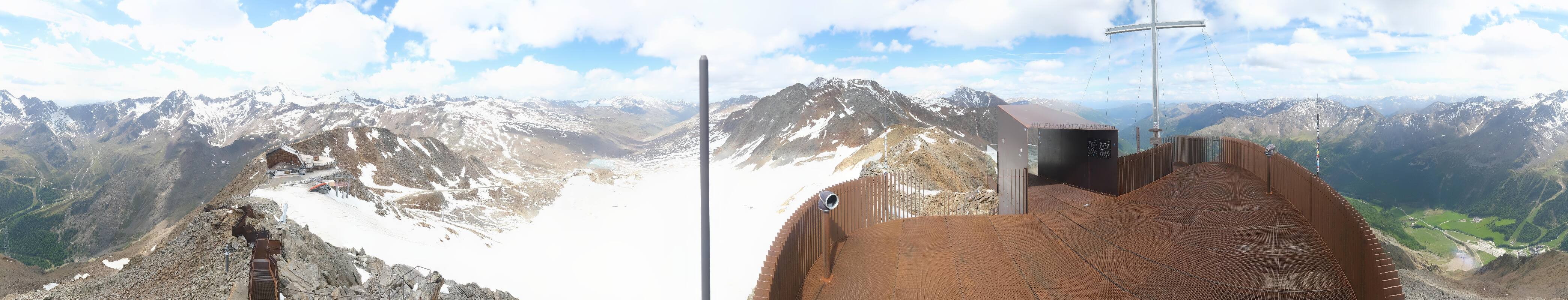 Archiv Foto Webcam Schnalstaler Gletscher - Aussichtsplattform Iceman Ötzi Peak