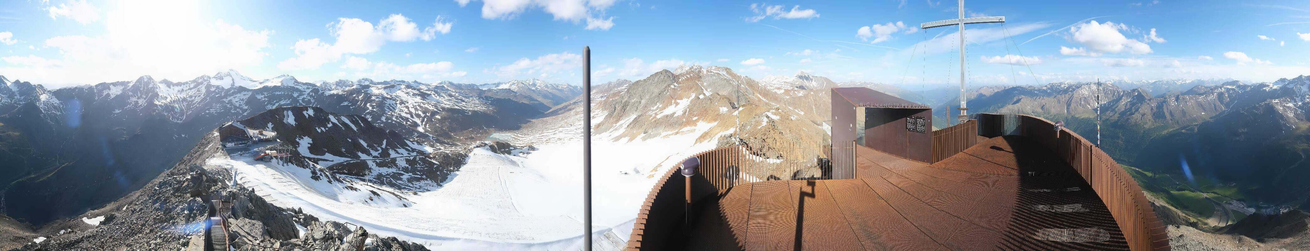 Archiv Foto Webcam Schnalstaler Gletscher - Aussichtsplattform Iceman Ötzi Peak