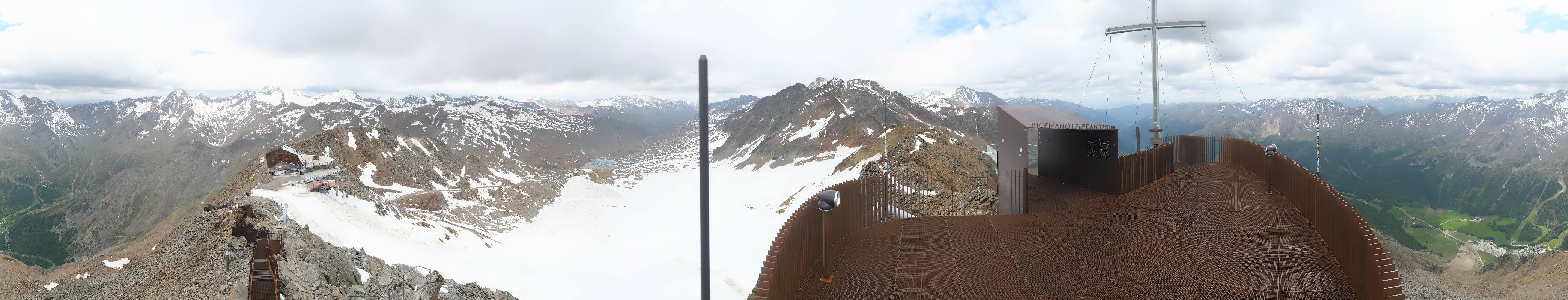 Archiv Foto Webcam Schnalstaler Gletscher - Aussichtsplattform Iceman Ötzi Peak