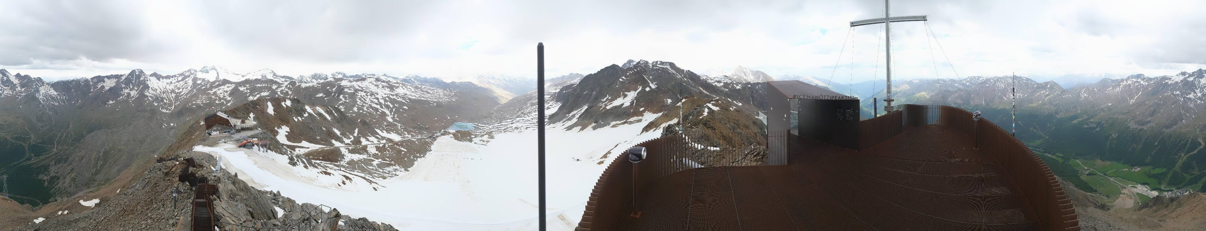 Archiv Foto Webcam Schnalstaler Gletscher - Aussichtsplattform Iceman Ötzi Peak